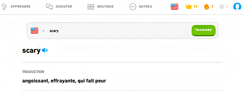 dictionnaire duolingo presentation avis