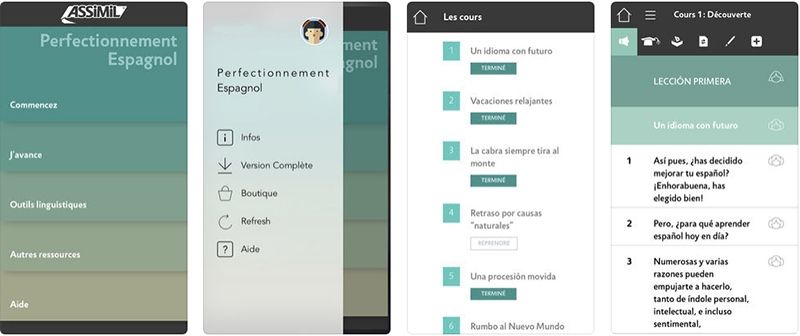 interface application assimil presentation avis