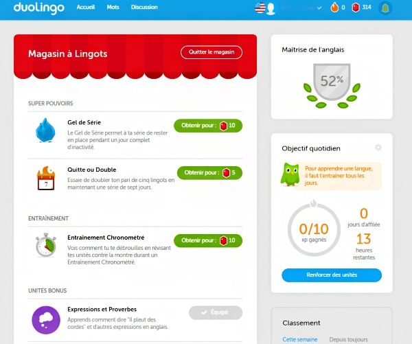 magasin langot duolingo presentation avis
