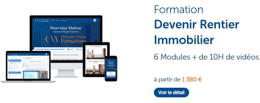 formaton devenir rentier immobilier cw avis