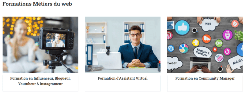 avis formation metiers web