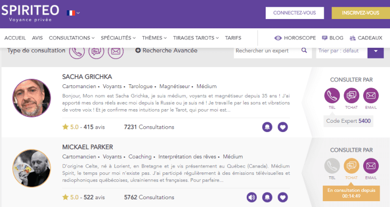 avis spiriteo liste experts