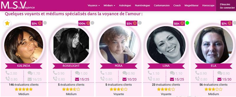 liste voyants mon site voyance avis